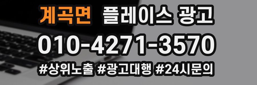 계곡면 플레이스 광고