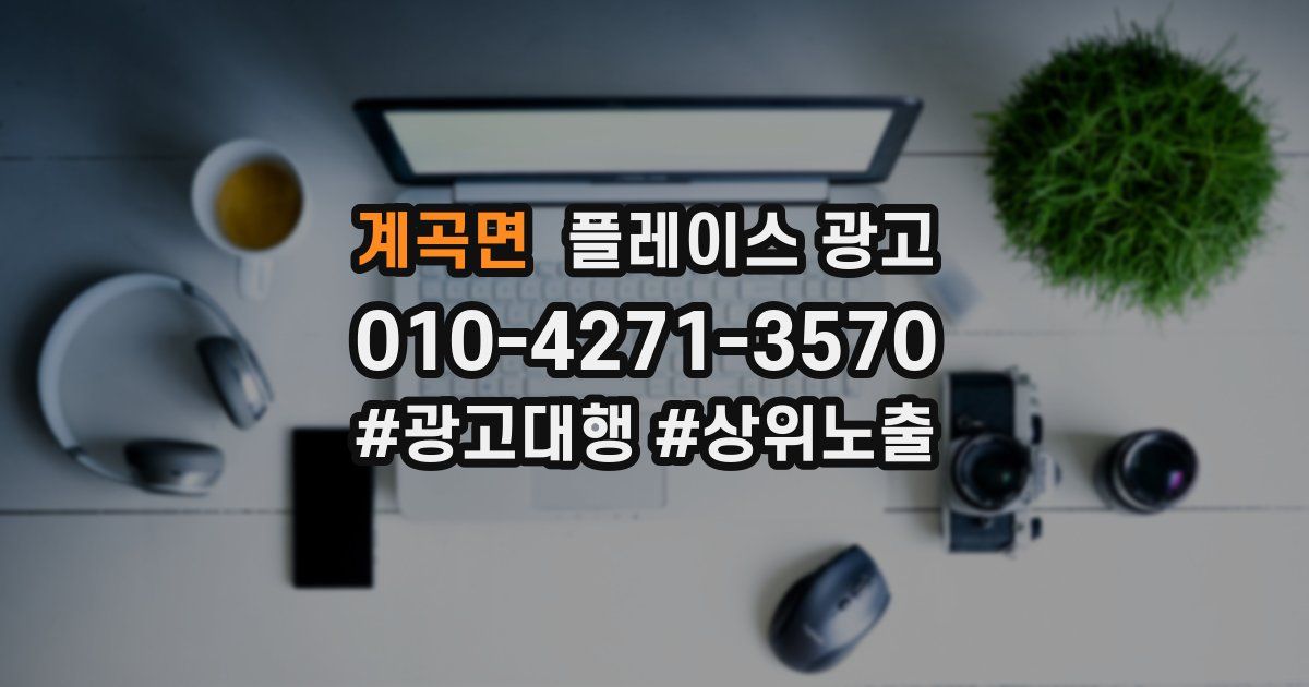 계곡면 플레이스 광고