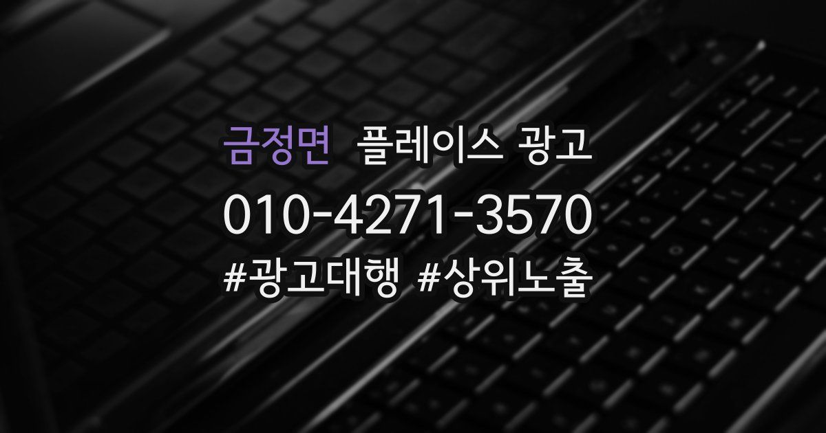 금정면 플레이스 광고