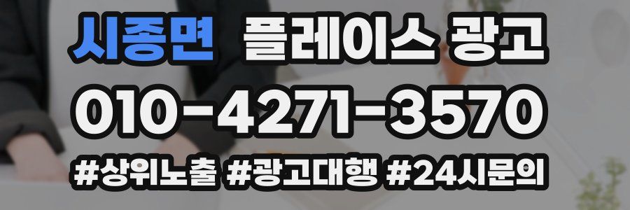 시종면 플레이스 광고