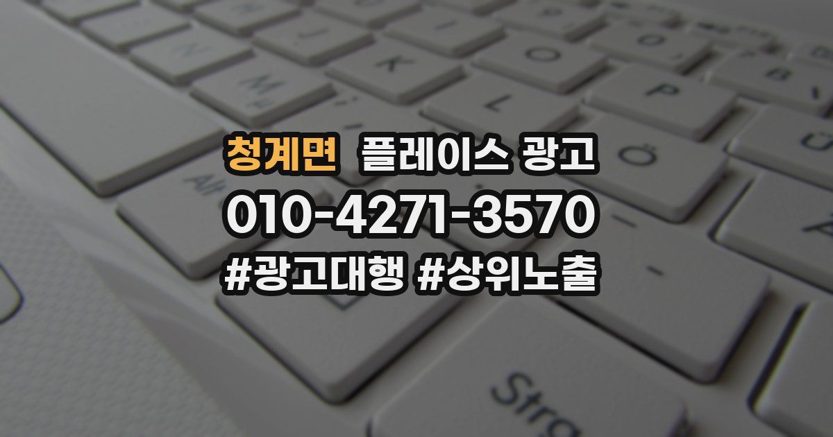 청계면 플레이스 광고