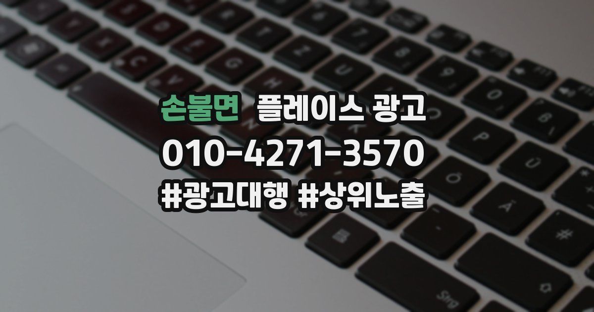손불면 플레이스 광고