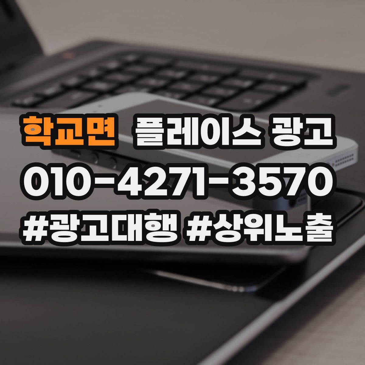 학교면 플레이스 광고