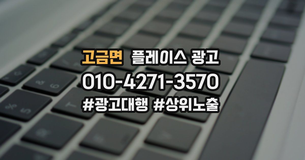 고금면 플레이스 광고