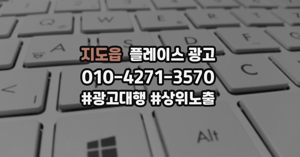 지도읍 플레이스 광고