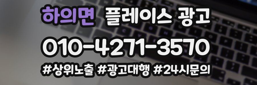 하의면 플레이스 광고