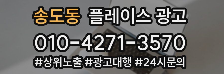 송도동 플레이스 광고