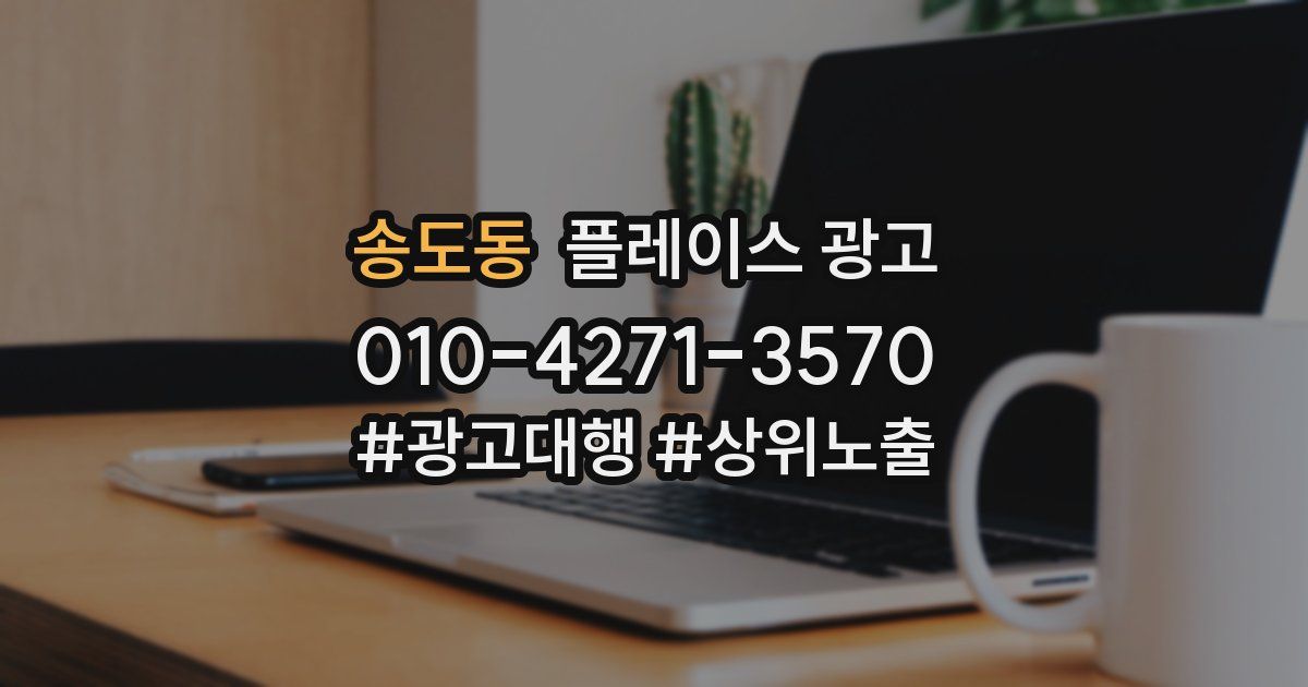 송도동 플레이스 광고