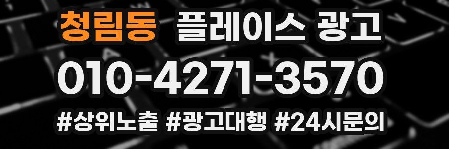 청림동 플레이스 광고