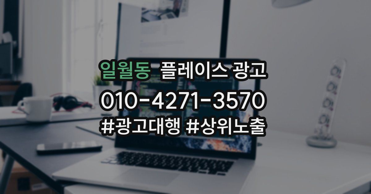 일월동 플레이스 광고