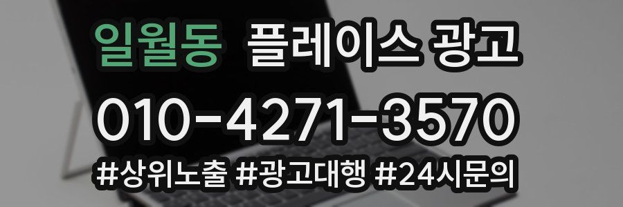 일월동 플레이스 광고