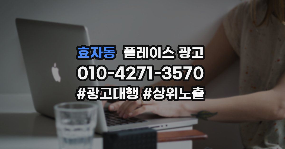 효자동 플레이스 광고