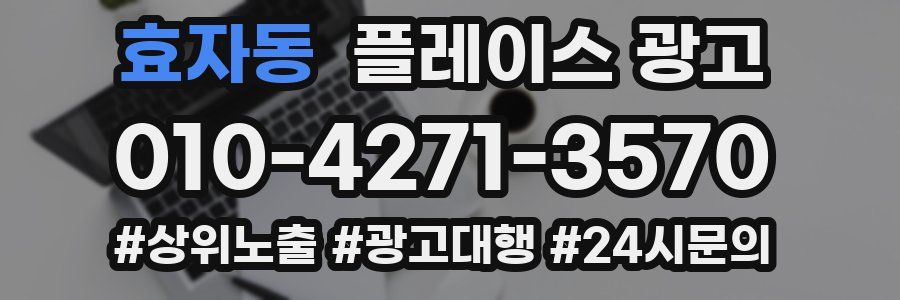 효자동 플레이스 광고