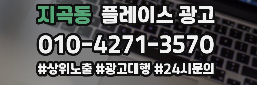 지곡동 플레이스 광고