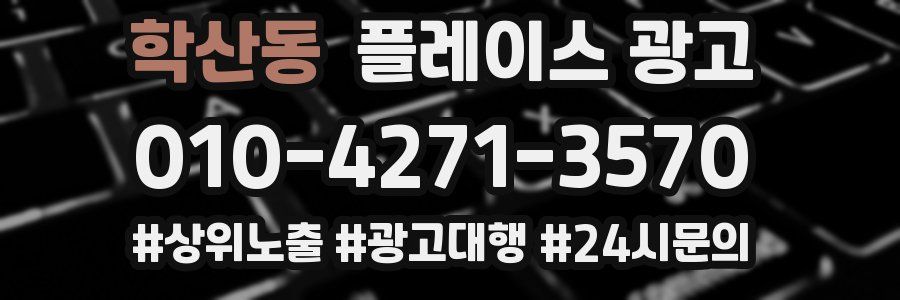 학산동 플레이스 광고