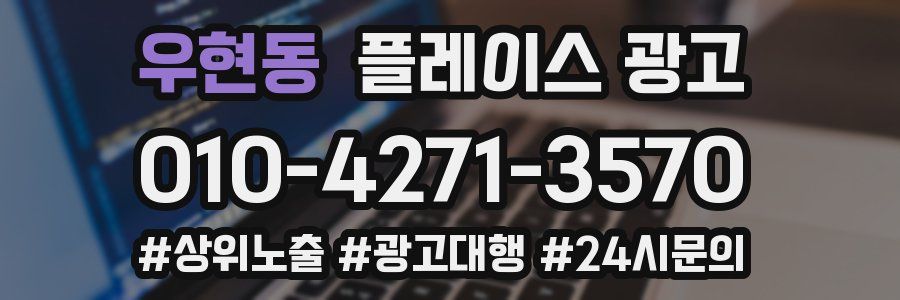 우현동 플레이스 광고