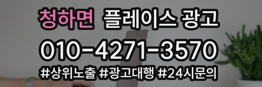 청하면 플레이스 광고