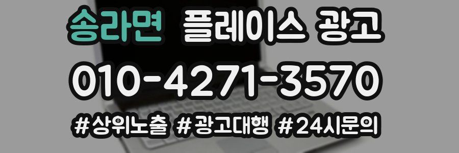 송라면 플레이스 광고