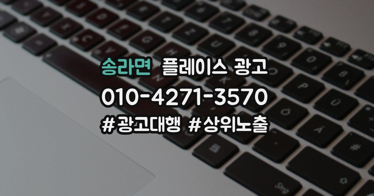 송라면 플레이스 광고