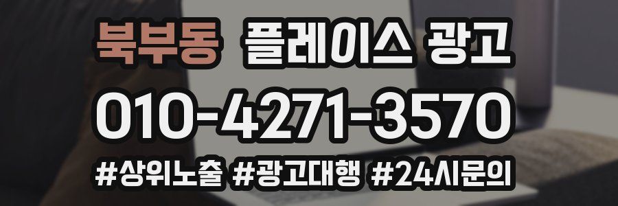 북부동 플레이스 광고