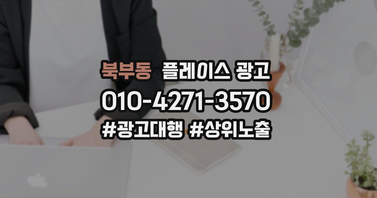 북부동 플레이스 광고