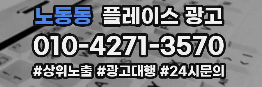 노동동 플레이스 광고