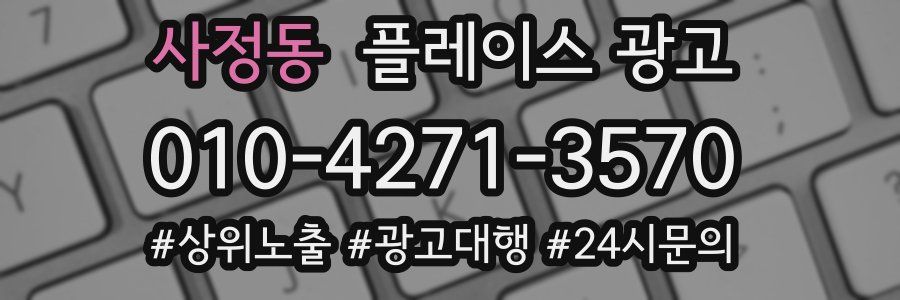 사정동 플레이스 광고
