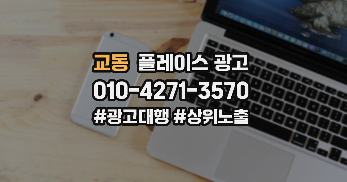 교동 플레이스 광고