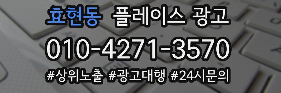 효현동 플레이스 광고