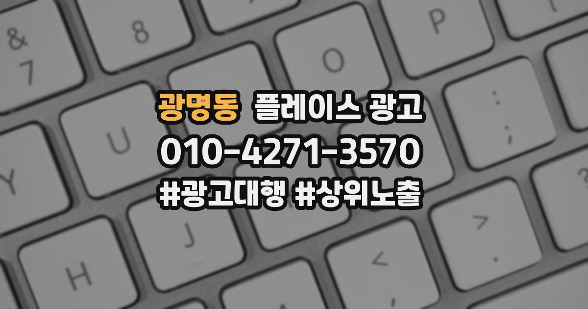 광명동 플레이스 광고