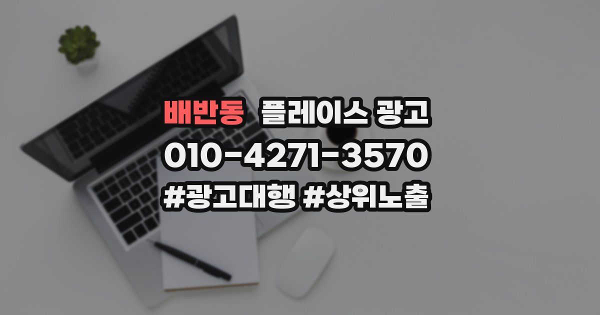 배반동 플레이스 광고