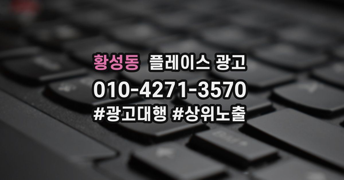 황성동 플레이스 광고