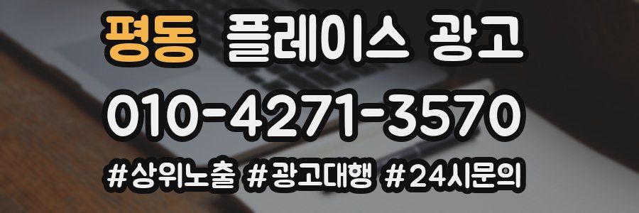 평동 플레이스 광고