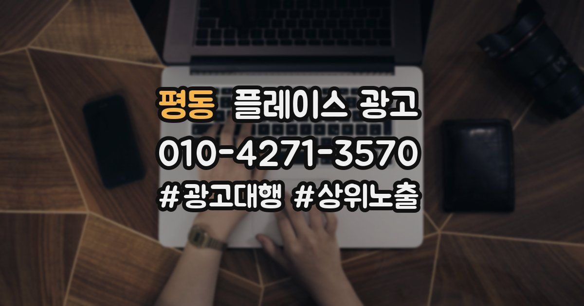 평동 플레이스 광고