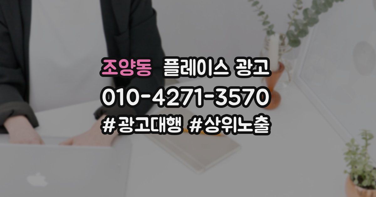 조양동 플레이스 광고