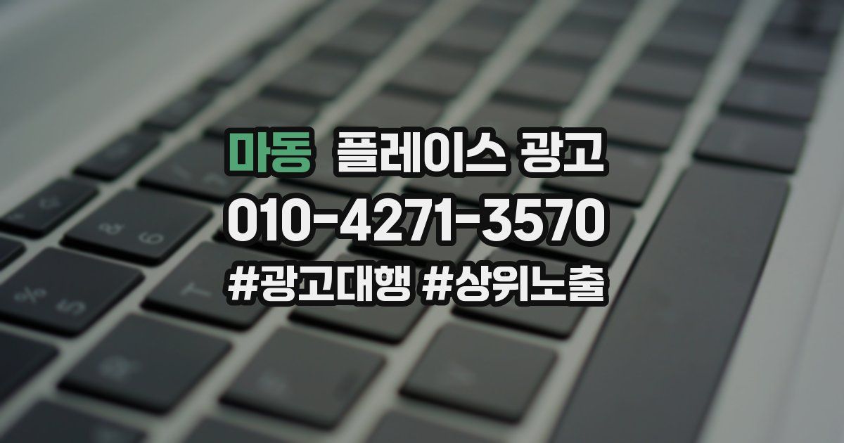 마동 플레이스 광고