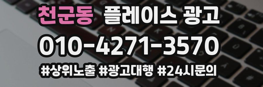 천군동 플레이스 광고