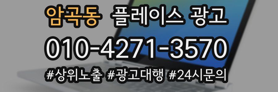 암곡동 플레이스 광고