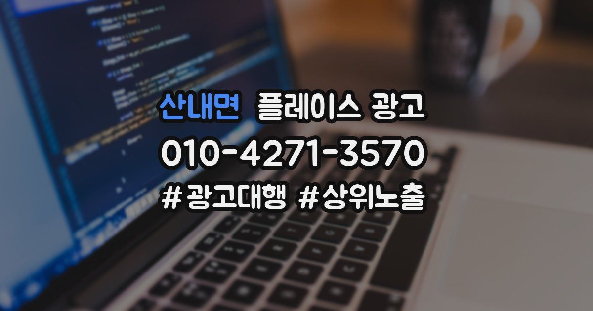 산내면 플레이스 광고