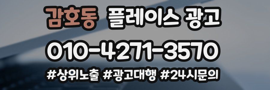 감호동 플레이스 광고