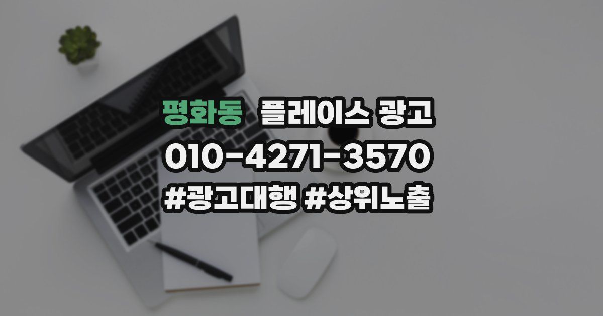 평화동 플레이스 광고