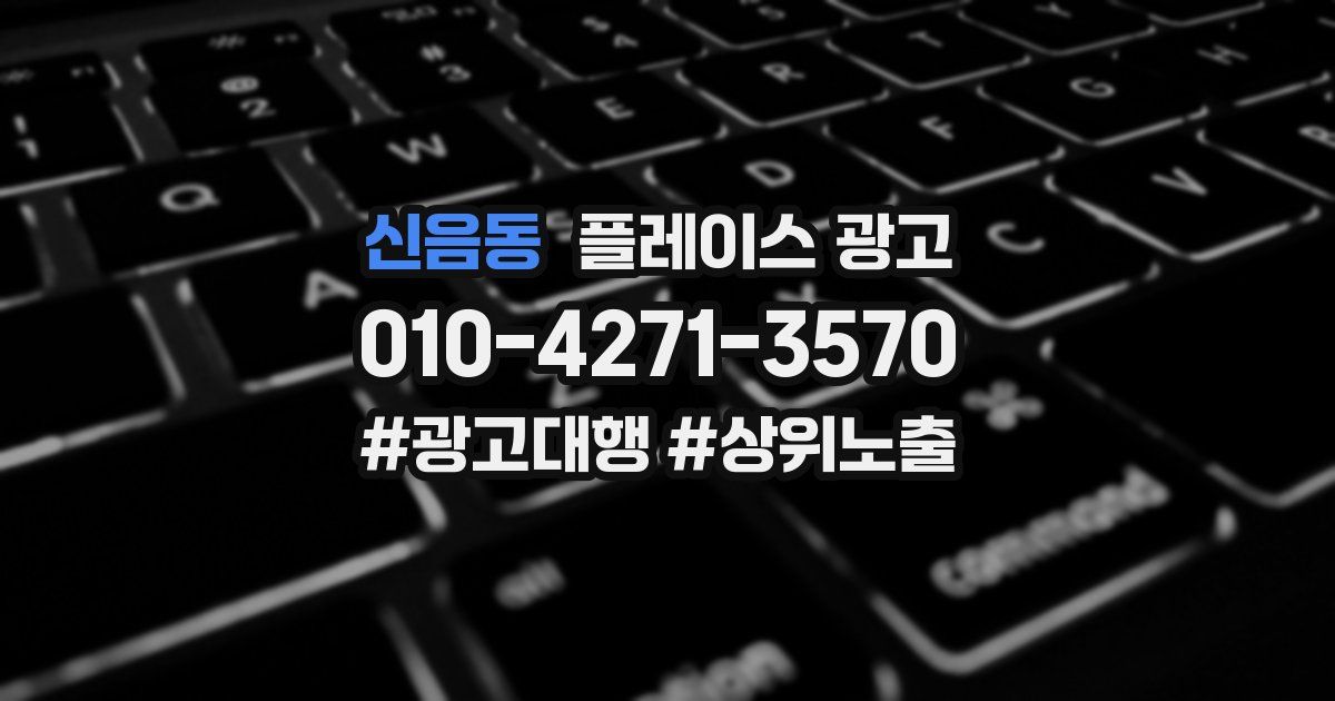 신음동 플레이스 광고