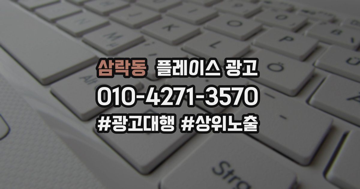 삼락동 플레이스 광고