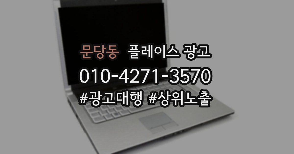 문당동 플레이스 광고