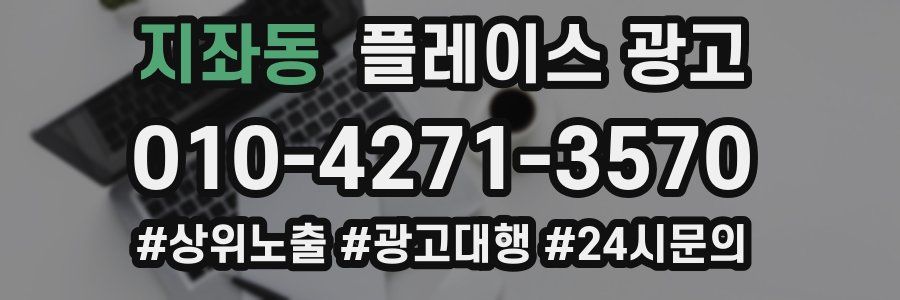 지좌동 플레이스 광고