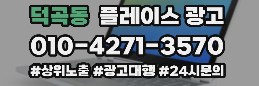 덕곡동 플레이스 광고