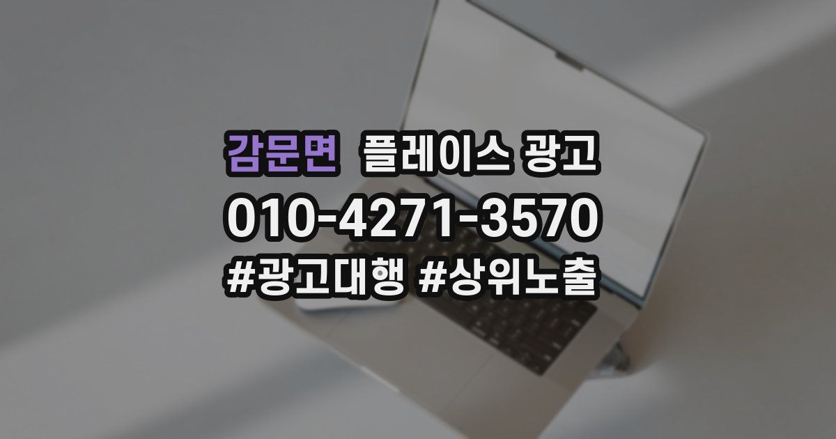 감문면 플레이스 광고