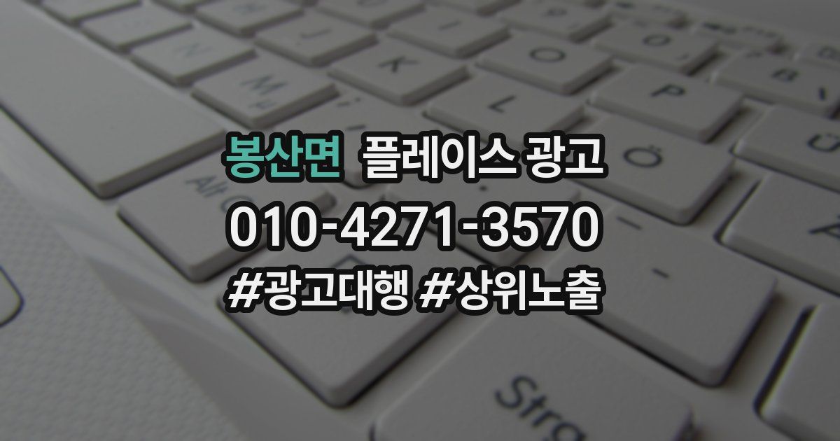 봉산면 플레이스 광고