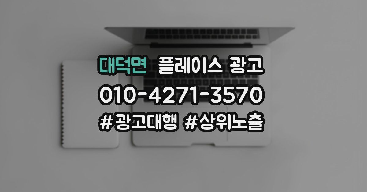 대덕면 플레이스 광고