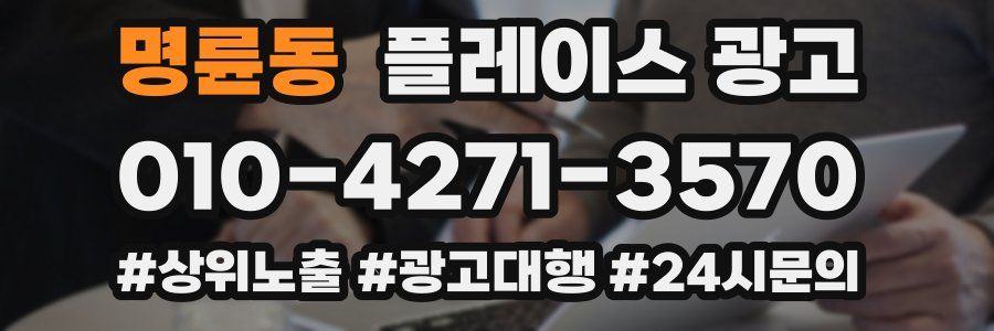 명륜동 플레이스 광고